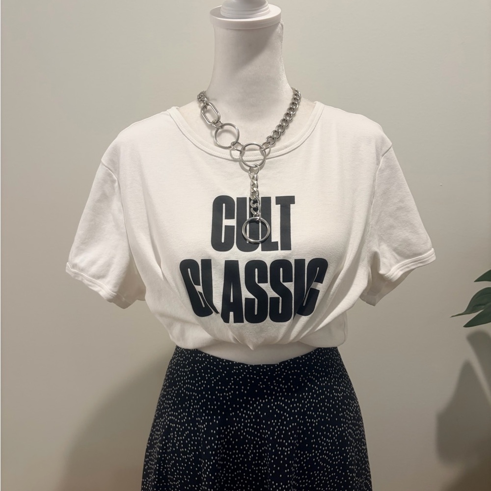 H&M Divided Charli XCX White Cult Classic Tee size XL